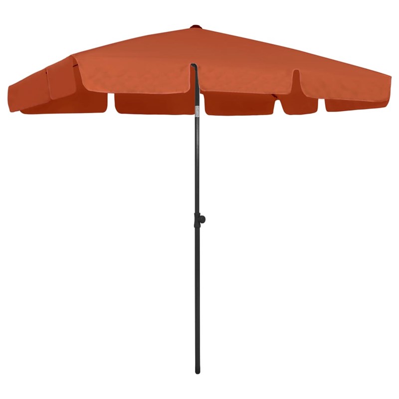 Helloshop26 - Parasol de plage 200 x 125 cm 200 x 125 x 245 cm orange