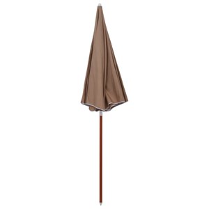 Parasol d'extérieur avec mât en acier 240 210 x 210 x 230 cm taupe