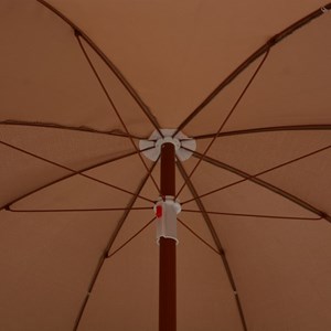 Parasol d'extérieur avec mât en acier 240 210 x 210 x 230 cm taupe