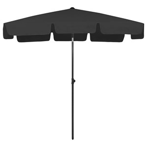 Parasol de plage 200 x 125 cm 200 x 125 x 245 cm noir