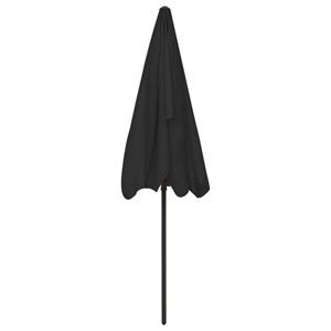 Parasol de plage 200 x 125 cm 200 x 125 x 245 cm noir