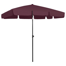 Parasol de plage 200 x 125 cm 200 x 125 x 245 cm bordeaux