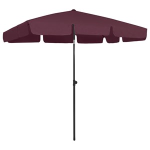 Parasol de plage 200 x 125 cm 200 x 125 x 245 cm bordeaux
