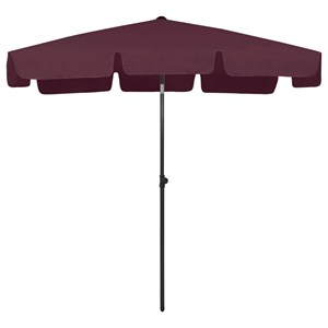 Parasol de plage 200 x 125 cm 200 x 125 x 245 cm bordeaux