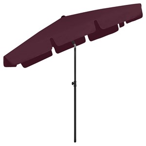 Parasol de plage 200 x 125 cm 200 x 125 x 245 cm bordeaux