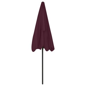 Parasol de plage 200 x 125 cm 200 x 125 x 245 cm bordeaux