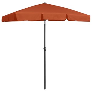 Parasol de plage 180 x 120 cm 180 x 120 x 232 cm orange