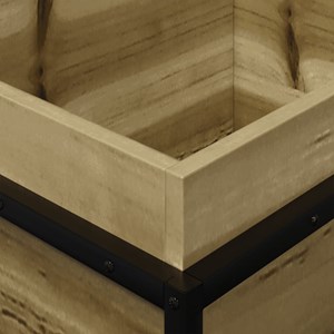 Jardinière bac lit surélevé plantes fleurs terrasse 100 x 40 x 50 cm bois marron