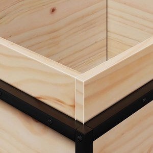 Jardinière bac lit surélevé plantes fleurs terrasse 100 x 40 x 50 cm bois marron