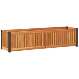 Jardinière bac lit surélevé plantes fleurs terrasse 110 x 30 x 45439 cm marron