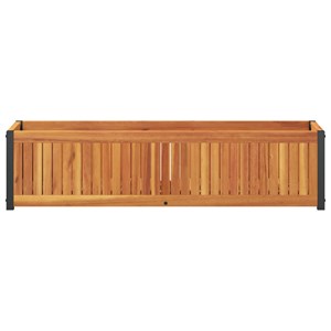 Jardinière bac lit surélevé plantes fleurs terrasse 110 x 30 x 45439 cm marron