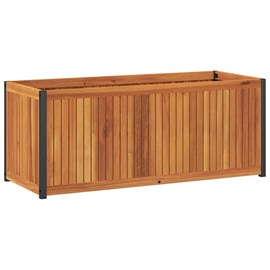 Jardinière bac lit surélevé plantes fleurs terrasse 110 x 45 x 44 cm marron