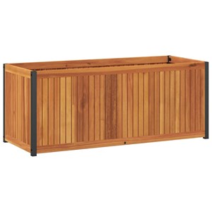Jardinière bac lit surélevé plantes fleurs terrasse 110 x 45 x 44 cm marron