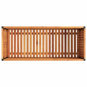 Jardinière bac lit surélevé plantes fleurs terrasse 110 x 45 x 44 cm marron