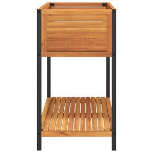 Jardinière bac lit surélevé plantes fleurs terrasse 110 x 45 x 80 cm marron