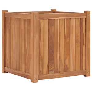 Jardinière bac lit surélevé plantes fleurs terrasse 50 x 50 x 50 cm bois marron