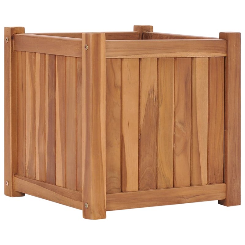 Jardinière bac lit surélevé plantes fleurs terrasse 40 x 40 x 40 cm bois marron