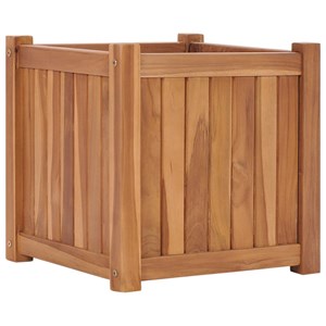 Jardinière bac lit surélevé plantes fleurs terrasse 40 x 40 x 40 cm bois marron