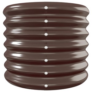 Jardinière bac lit surélevé plantes fleurs terrasse 332 x 40 x 36 cm marron