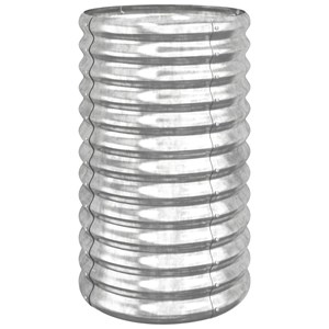 Jardinière bac lit surélevé plantes fleurs terrasse 40 x 40 x 68 cm argenté