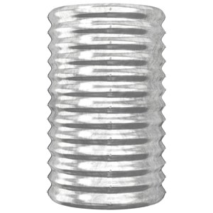 Jardinière bac lit surélevé plantes fleurs terrasse 40 x 40 x 68 cm argenté