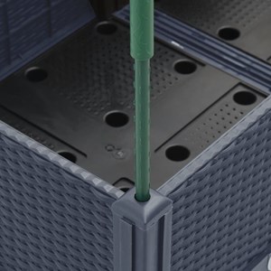 Jardinière bac lit surélevé plantes fleurs terrasse 40 x 40 x 142 cm gris