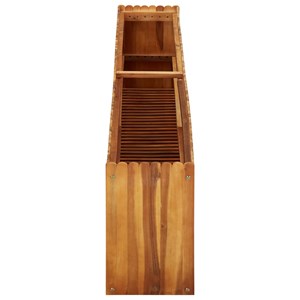 Jardinière lit surélevé plantes fleurs jardin 200 200 x 30 x 50 cm bois marron