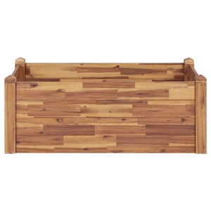 Jardinière lit surélevé plantes fleurs jardin 110 110 x 60 x 44 cm bois marron