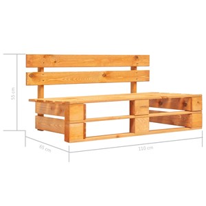 Banc de jardin meuble de patio d'extérieur 110 x 65 x 55 cm bois marron