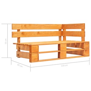 Banc de jardin meuble de patio d'extérieur 110 x 65 x 55 cm bois marron