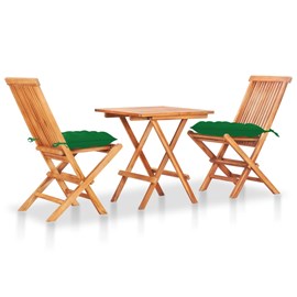 Ensemble de bistro jardin meuble extérieur terrasse 46 x 62 x 89 cm bois marron