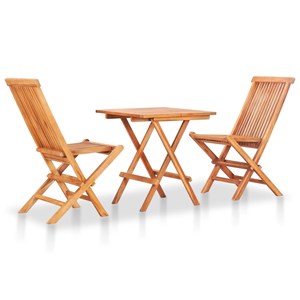 Ensemble de bistro jardin meuble extérieur terrasse 46 x 62 x 89 cm bois marron
