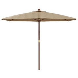 Parasol mobilier de jardin avec mât en 299 x 299 x 240 cm bois marron