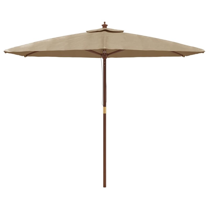 Parasol mobilier de jardin avec mât en 299 x 299 x 240 cm bois marron