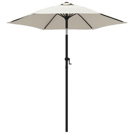 Parasol 200 x 211 cm aluminium blanc 200 x 200 x 211 cm aluminium