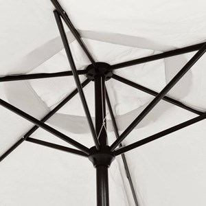 Parasol 200 x 211 cm aluminium blanc 200 x 200 x 211 cm aluminium