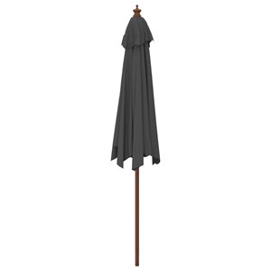 Parasol de jardin avec mât en bois 299 x 299 x 240 cm bois marron