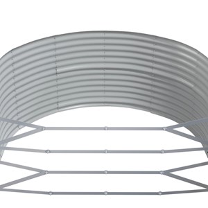 Jardinière bac lit surélevé plantes fleurs terrasse 212 x 140 x 68 cm gris