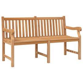 Banc de jardin meuble de patio d'extérieur 150 x 69 x 92 cm bois marron
