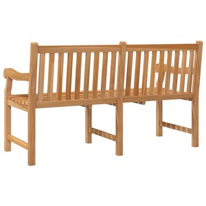 Banc de jardin meuble de patio d'extérieur 150 x 69 x 92 cm bois marron