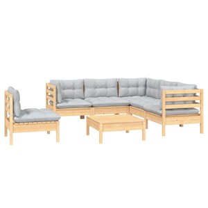 Salon de jardin meuble d'extérieur ensemble de 63.5 x 63.5 x 62.5 cm bois marron