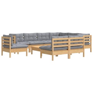 Salon de jardin meuble d'extérieur ensemble de 63.5 x 63.5 x 28.5 cm bois marron