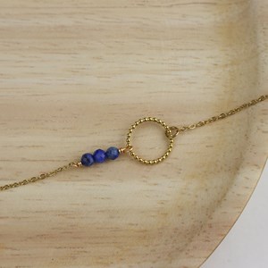 Bracelet pierres naturelles de lapis lazuli et cercle