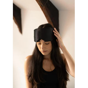Bandeau de nuit en soie noir