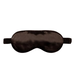 Masque de nuit en soie espresso