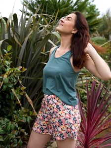 Short pyjama albatros motif au jardin L