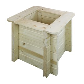 Carre potager exterieur bois - 38x38xh35 cm