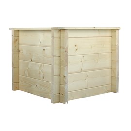 Carre potager exterieur bois -  58x58xh46 cm