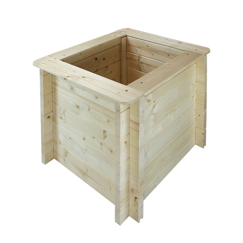 Carre potager exterieur bois - 58x58xh57 cm