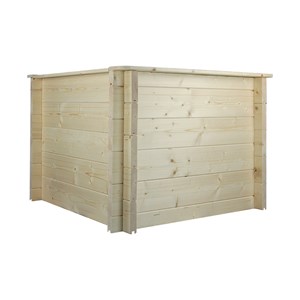 Carre potager exterieur bois - 78x78xh57 cm
